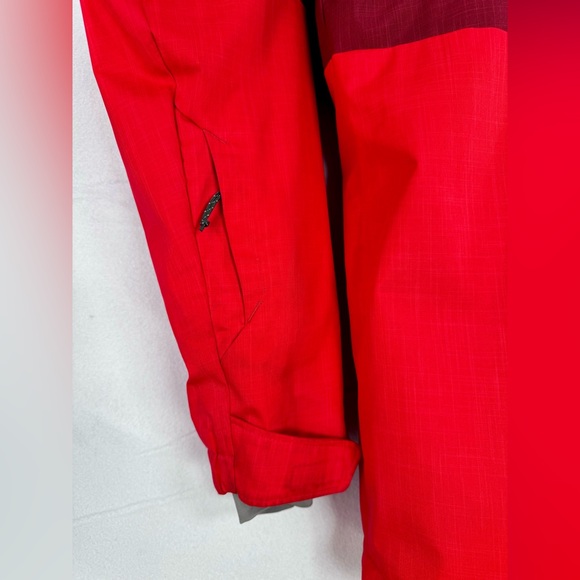 Men’s Columbia Red Burgundy Winter Jacket Omni-Heat Sz L No Hood Tons of Pockets - Picture 7 of 15